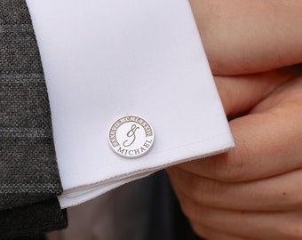 Groom Wedding CuffLinks, Luxury Personalized Cuff Links, Initials CuffLinks, Groomsmen gift, Cufflinks, Father CuffLinks, initials cufflinks