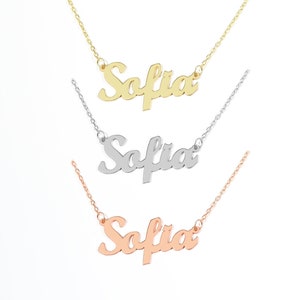 Gold Name Necklace, Personalized Necklace, Mother's Day Gift , Bridesmaid Gift, Personalized Jewelry, Graduation Gift,  Dainty Name Necklace