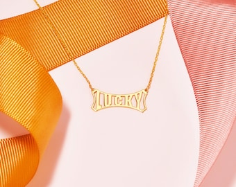 Personalized Necklace, Name Gold Necklace, Gold Name Necklace , Bridesmaid Gift , Mother's Day Gift , Graduation Gift,  Dainty Name Necklace