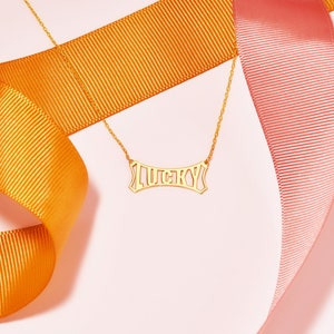 Personalized Necklace, Name Gold Necklace, Gold Name Necklace , Bridesmaid Gift , Mother's Day Gift , Graduation Gift,  Dainty Name Necklace