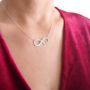 Personalized Infinity Necklace for Women , Handmade Infinity Necklace , Gifts for Mom , Gold Necklace  Gift , Valentines Day Gift , Infinity