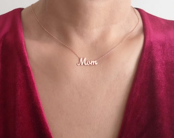 Mom Name Necklace, Dainty Name Necklace, Personalized Name Necklace, Gifts for Mom Necklace ,Personalized Gift, Mother's Day Gift , Mom Gift