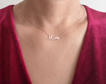 Naamketting moeder, sierlijke naamketting, gepersonaliseerde naamketting, cadeaus voor moeder ketting, gepersonaliseerd cadeau, Moederdagcadeau, cadeau moeder