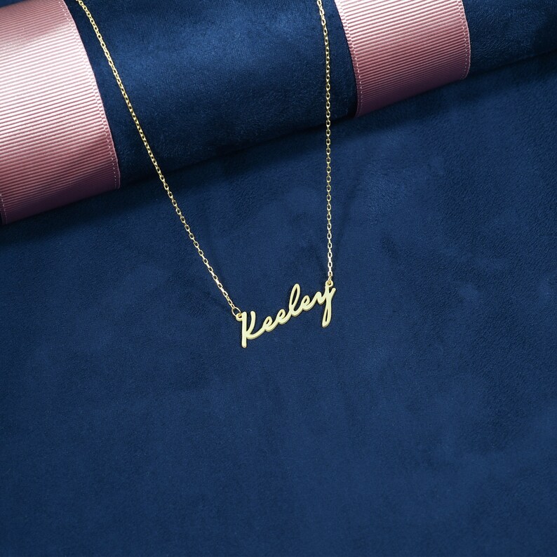 Gold Name Necklace Personalized Necklace Dainty Name Necklace Tiny Name Necklace Bridesmaid Gift Mother/'s Day Gift Graduation Gift