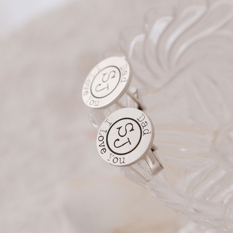 Groom Wedding CuffLinks, Luxury Personalized Cuff Links, Initials CuffLinks, Groomsmen gift, Cufflinks, Father CuffLinks, initials cufflinks image 4