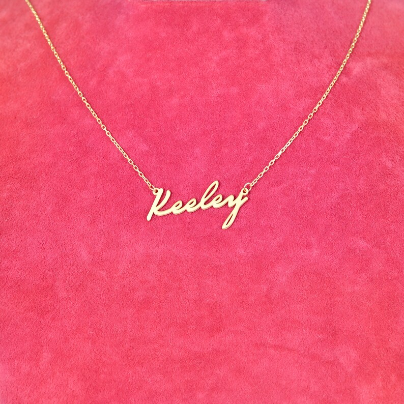 Gold Name Necklace Personalized Necklace Dainty Name Necklace Tiny Name Necklace Bridesmaid Gift Mother/'s Day Gift Graduation Gift