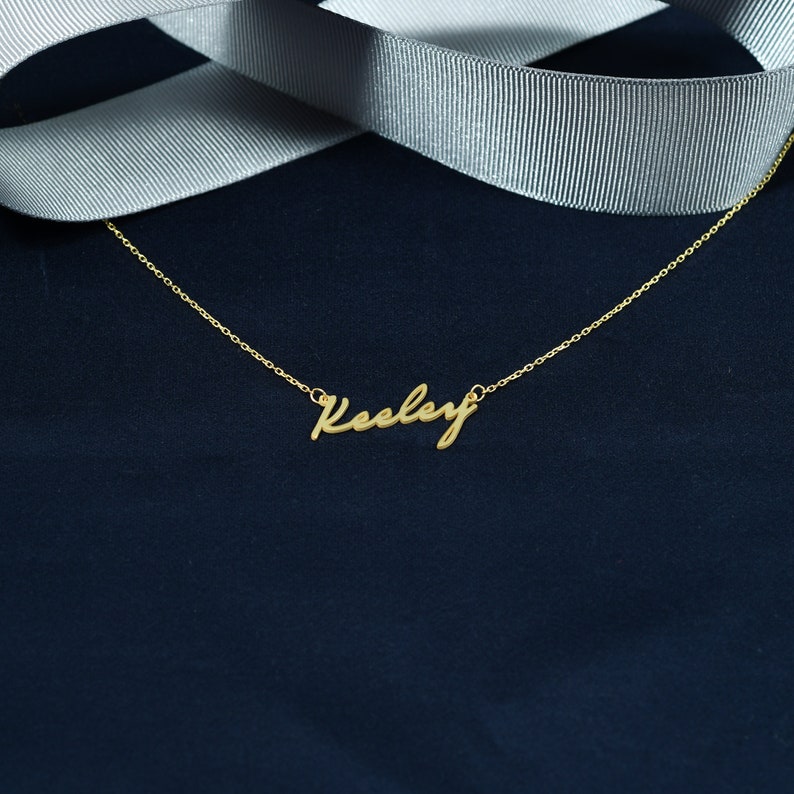 Gold Name Necklace Personalized Necklace Dainty Name Necklace Tiny Name Necklace Bridesmaid Gift Mother/'s Day Gift Graduation Gift