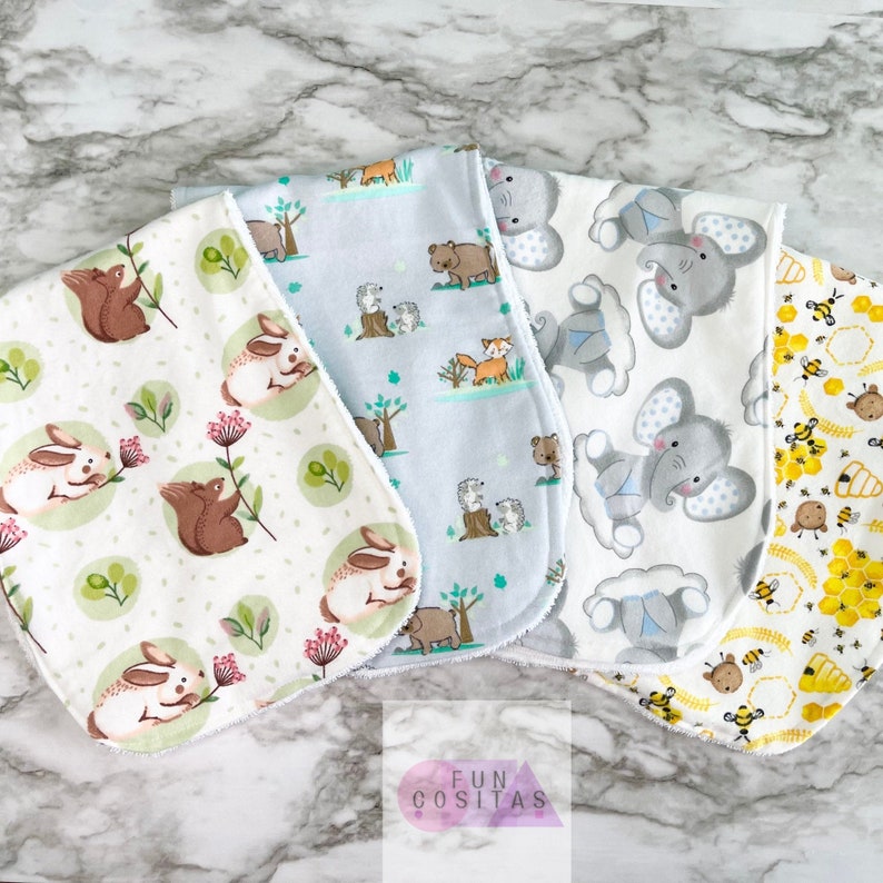 Handmade Burp Cloth Flannel and Cotton Soft Fabric Handmade Etsy
