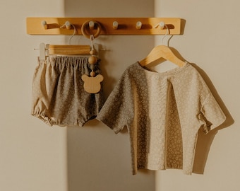 Set of 2 PDF sewing patterns, Baby bloomers and oversize t-shirt, step by step photo tutorial included, instant download