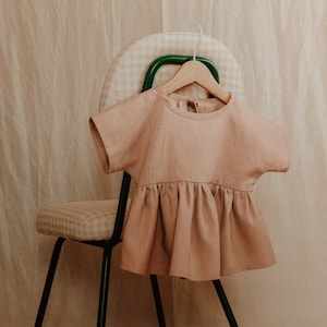 Blouse with frill, PDF sewing pattern, Baby Girl fashion, instant download