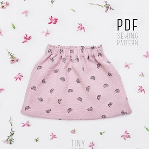 Baby skirt PDF sewing pattern, photo sewing tutorial, easy DIY girl skirt image 3