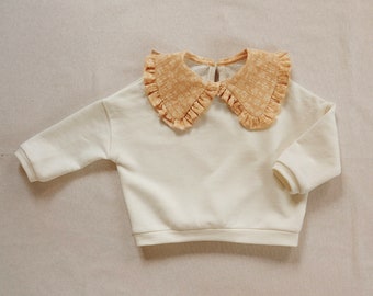 Baby sweatshirt with collar, PDF sewing pattern, sewing tutorial included, Tiny Sewing Company