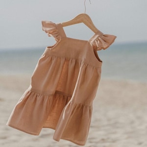 Summer frill dress PDF Sewing Pattern by Tiny Sewing Company - age 2Y–7Y - instant download