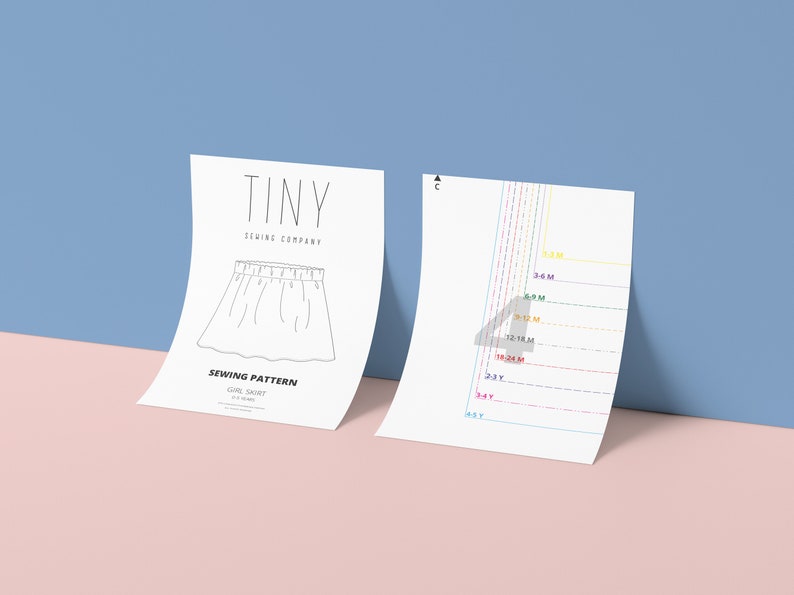 Baby skirt PDF sewing pattern, photo sewing tutorial, easy DIY girl skirt image 6
