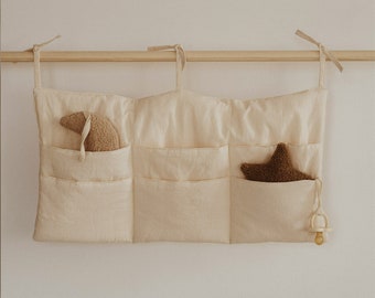 PDF Crib pocket organizer, easy sewing pattern, nursery hanging bed organizer