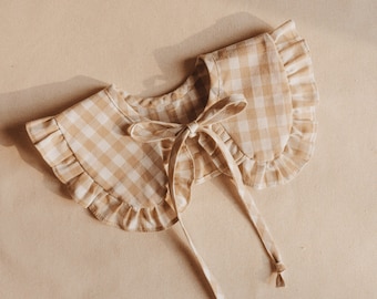 Frill Collar PDF sewing pattern, video tutorial and photo step by step guide included, instant download