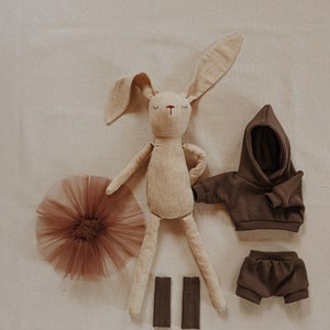 Ballet dancer Bunny soft doll, PDF sewing pattern, Full apparel, instant download, photo sewing tutorial included image 2