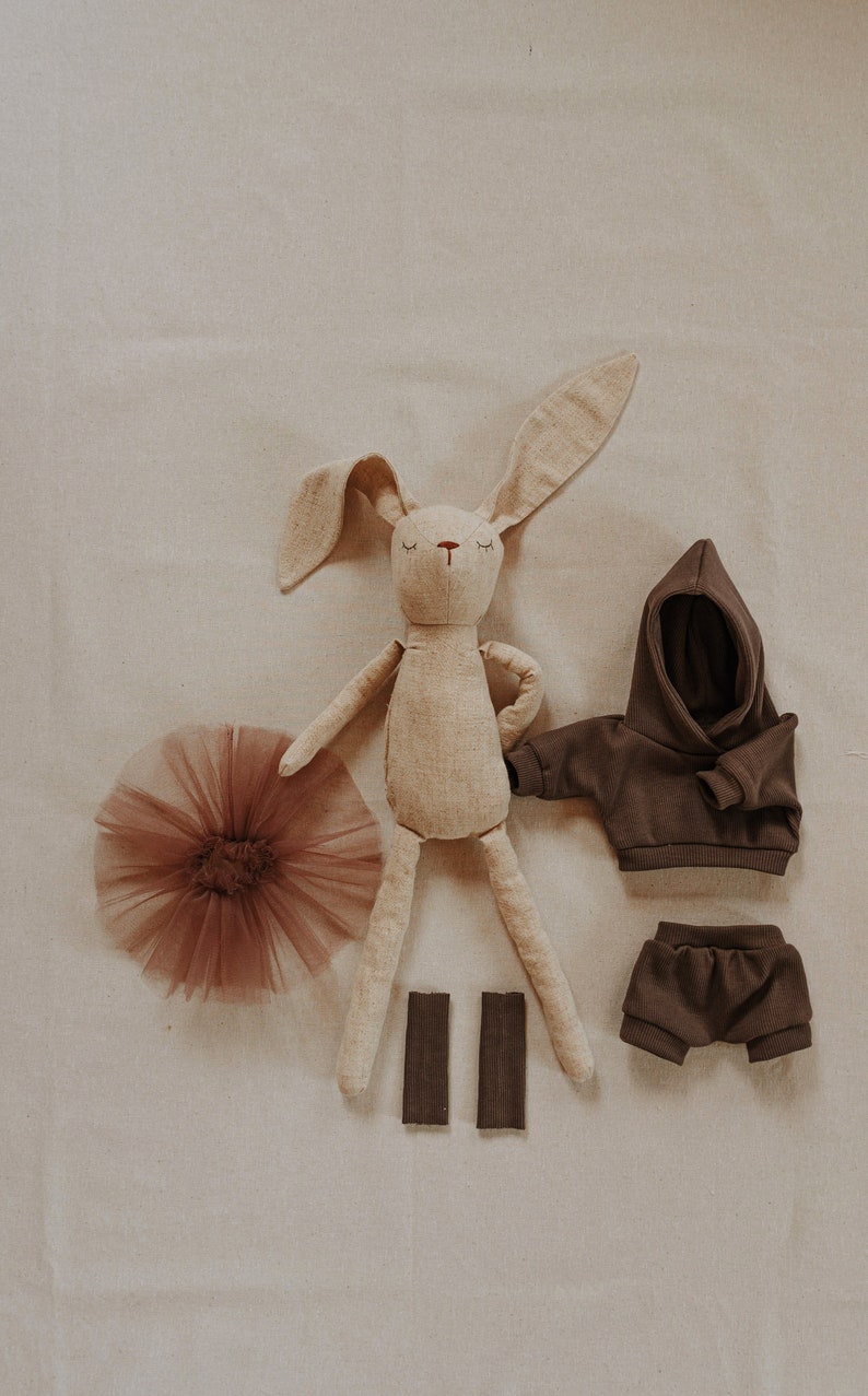 Ballet dancer Bunny soft doll, PDF sewing pattern, Full apparel, instant download, photo sewing tutorial included image 2