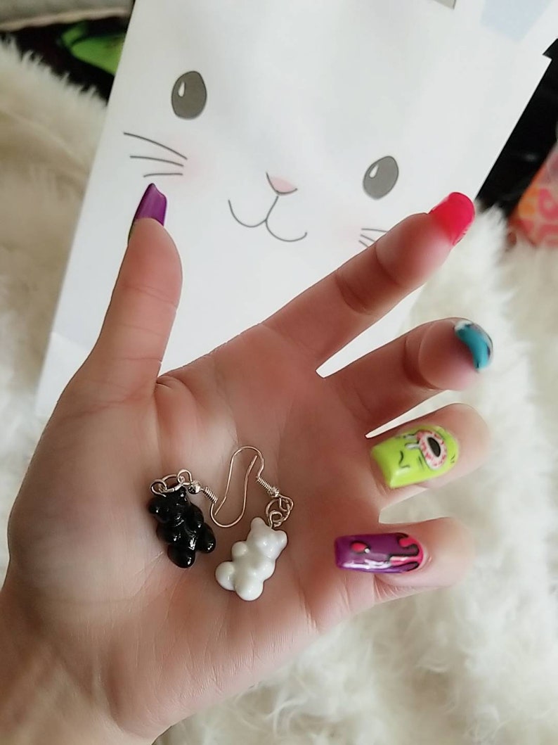Kawaii earrings mix and match kawaii earrings cry baby earrings Pastel Goth Earrings
