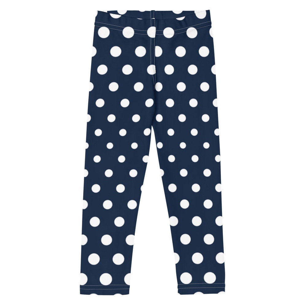 Navy & White Dots Leggings 2T 7 - Etsy UK