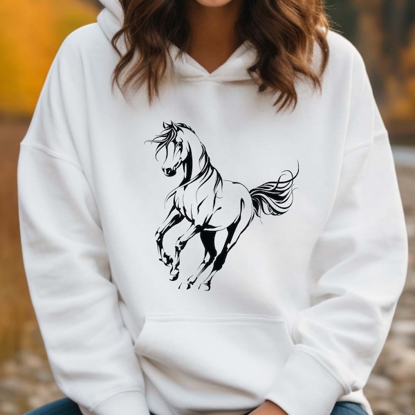 Horse Hoodie,  Horse Lover Hoodie, Gift for Horse Lover, Horse Mom And Dad Hoodie, Animal Hoodie, Horse Hoodie For Girl, Gift For Her