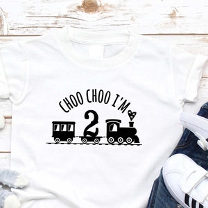 Choo Choo I'm 2 Shirt,2nd Birthday Shirt,Toddler Shirt,2nd Birthday Gift,Birthday Shirt,Train Shirt,Train Birthday Shirt,Gift for 2 Year Old