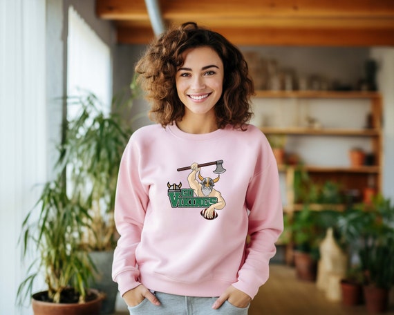 Pink vikings sweatshirt cheap