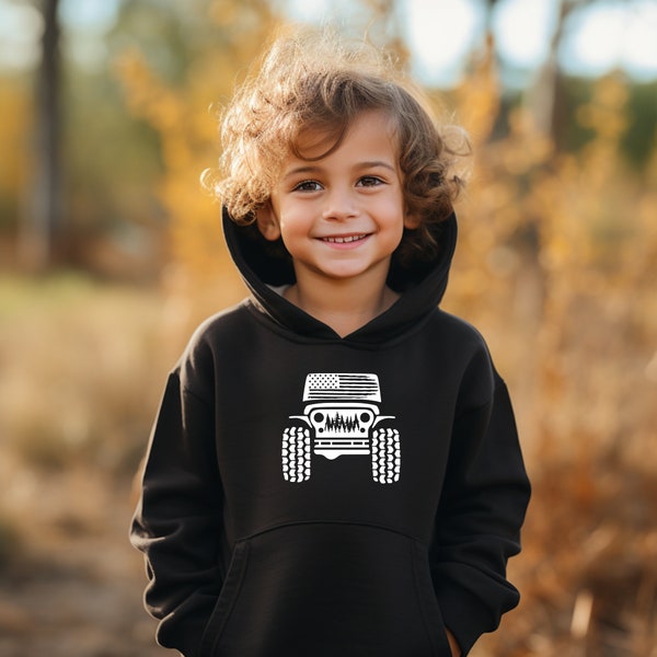 American Off Road Hoodie, Off Road Youth Hoodie, Adventure Gift, Gift For Son, Gift For Daughter, 4wd Offroad Hoodie, Toddler Birthday Gift