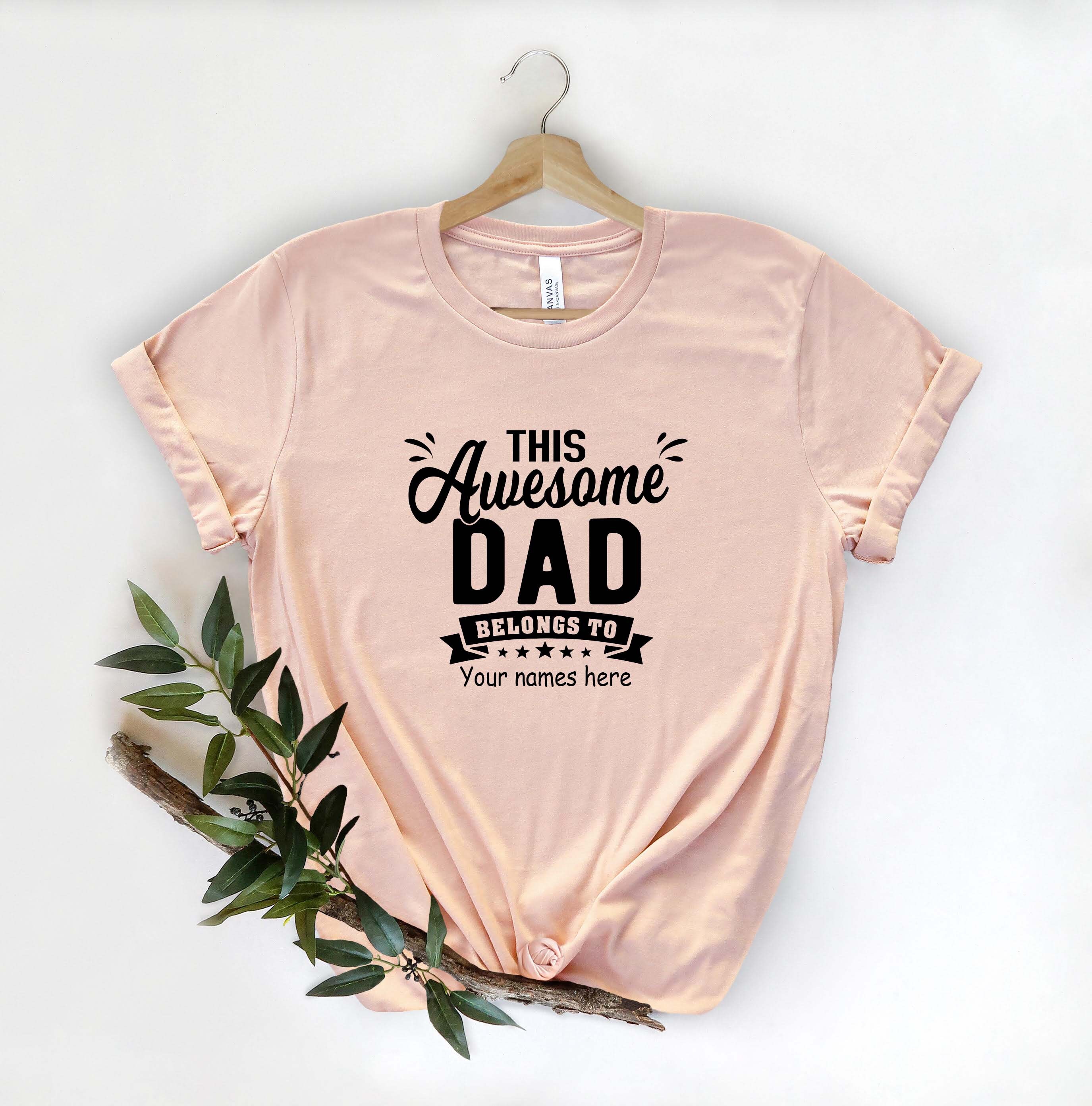 This Awesome Dad Belongs to Shirt Father's Day Shirt Etsy