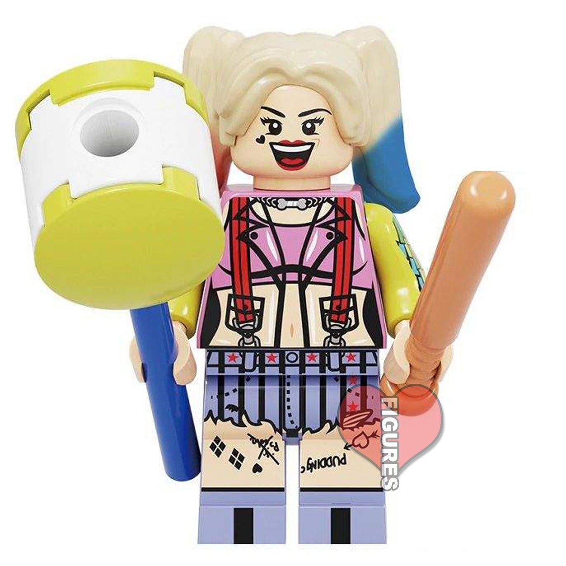 Harley Quinn Custom Lego Minifigure Marvel Superhero DC Etsy