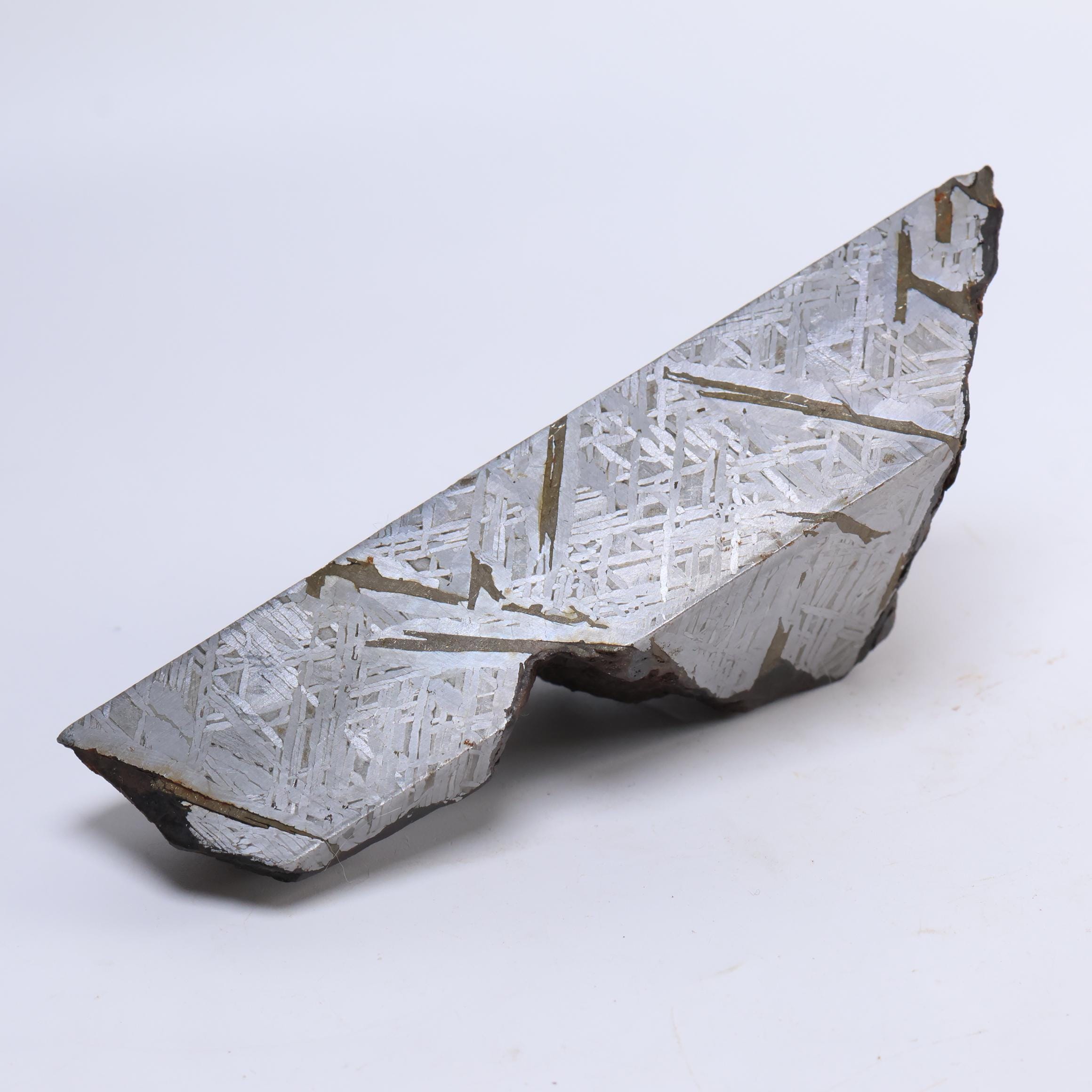 735g 鉄隕石サンプル、ウィドマンシュテッテン模様の自然宇宙ギフト