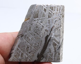 エッチングされたムオニオナルスタ隕石標本：22g研磨済み宇宙岩石