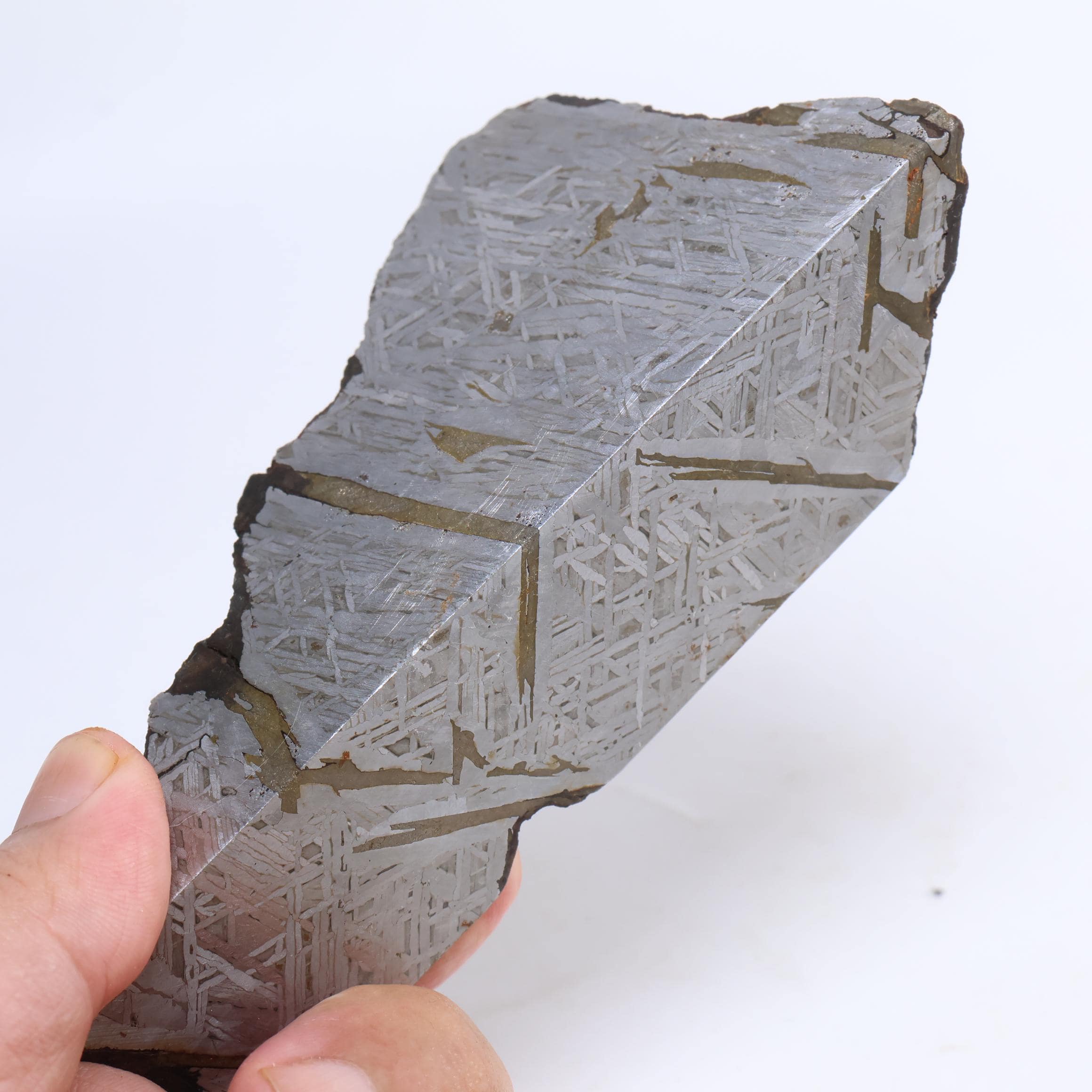 735g 鉄隕石サンプル、ウィドマンシュテッテン模様の自然宇宙ギフト