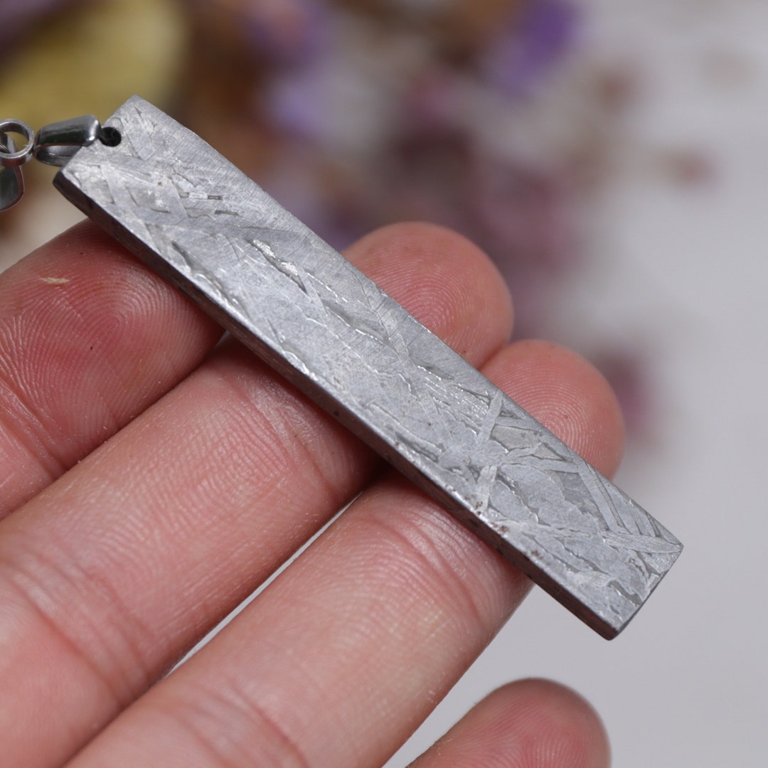 Muonionalusta Meteorite Necklace Pendant Part Slice D4241 - Etsy
