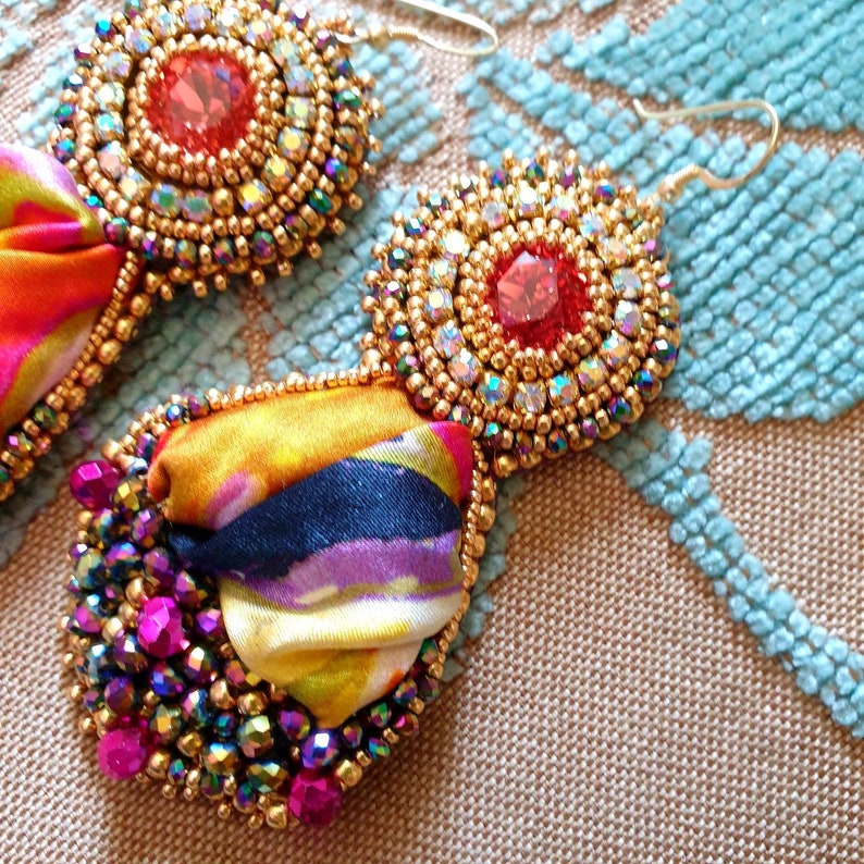 Earrings sahara jessecmault earrings in silk  etsy