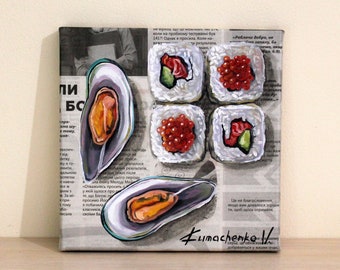 Sushi Art: Restaurant Decor with an Oil Painting