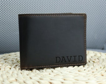 Anniversary Gift for Him,Personalized Wallet,Mens Wallet,Engraved Wallet,Leather Wallet,Custom Wallet,Boyfriend Gift for Men,Gift for Dad