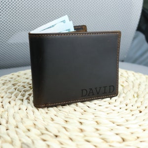 Anniversary Gift for Him,Personalized Wallet,Mens Wallet,Engraved Wallet,Leather Wallet,Custom Wallet,Boyfriend Gift for Men,Gift for Dad image 7