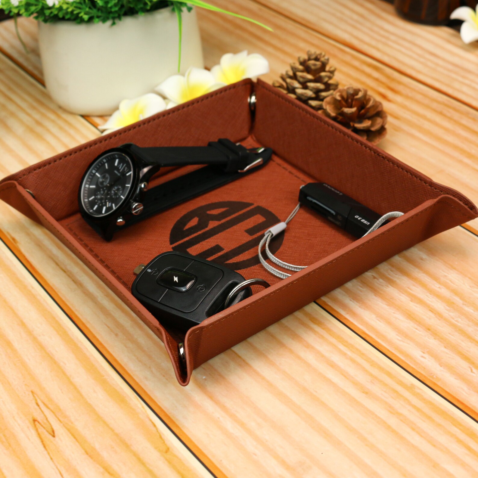 Custom Leather Organizerleather Desk Caddyhandcrafted Etsy UK