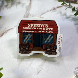 Sticker Speedy Cafe Johnlock Vinyl Glossy // Sherlock