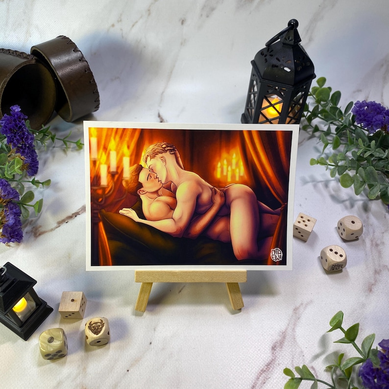 A6 Postcard - Naked Kiss