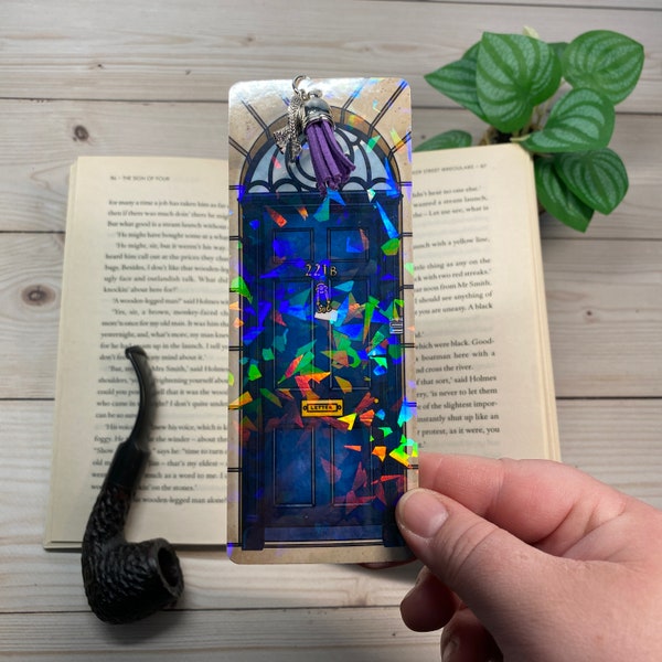 Bookmark Baker Street 221 Door // Splater Glitter Vinyl