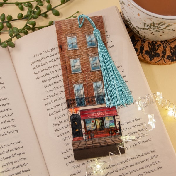 221B Baker Street Bookmark // Digital Art, Speedy Cafe, Fanart, Illustration, Books Read, Bookworm