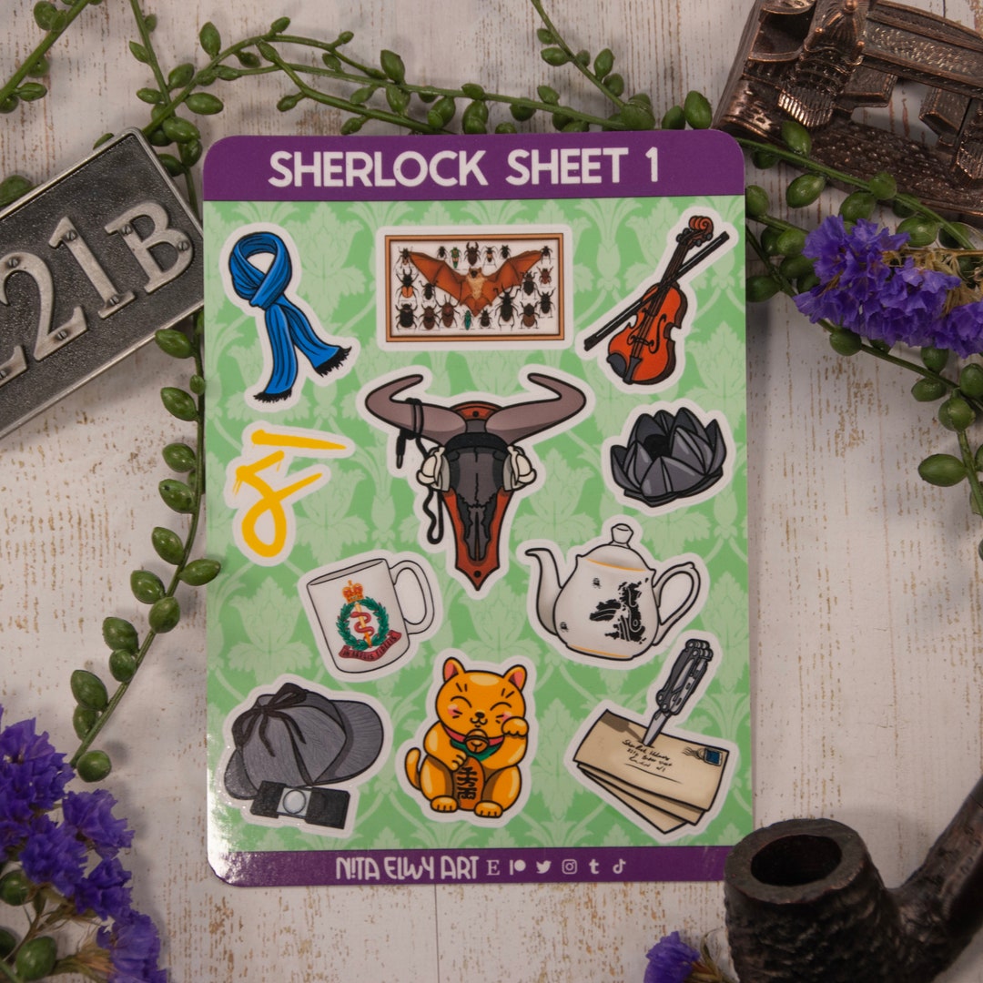 Sticker Sherlock Sheet 1 // Vinyl Sticker Set - Etsy