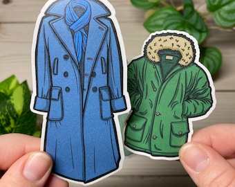 Sticker Sherlock Holmes & John Watson Coat  // Matt Vinyl Sticker