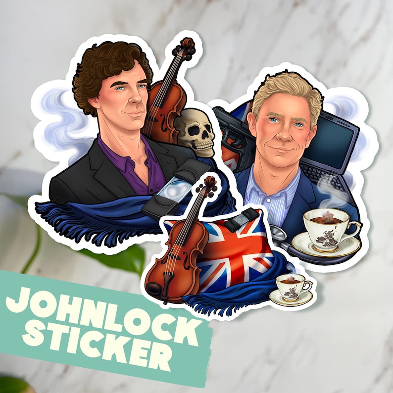 Sticker - Sherlock&John&Pillow Bundle