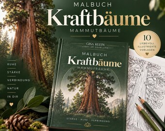 Malbuch I 10 Bäume für deine innere Kraft