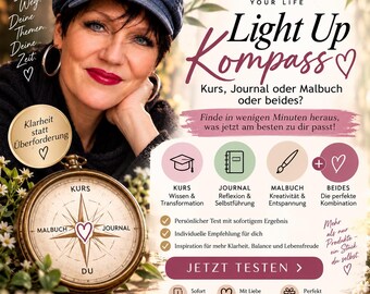 Light up Kompass I Malbuch I Beides ? Finde heraus was für dich passt !