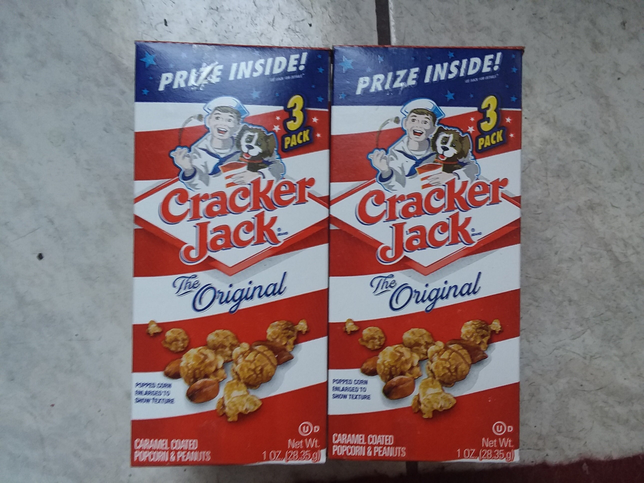 2 Cracker Jack The Original 3 Packs Caramel Coated Popcorn & Etsy