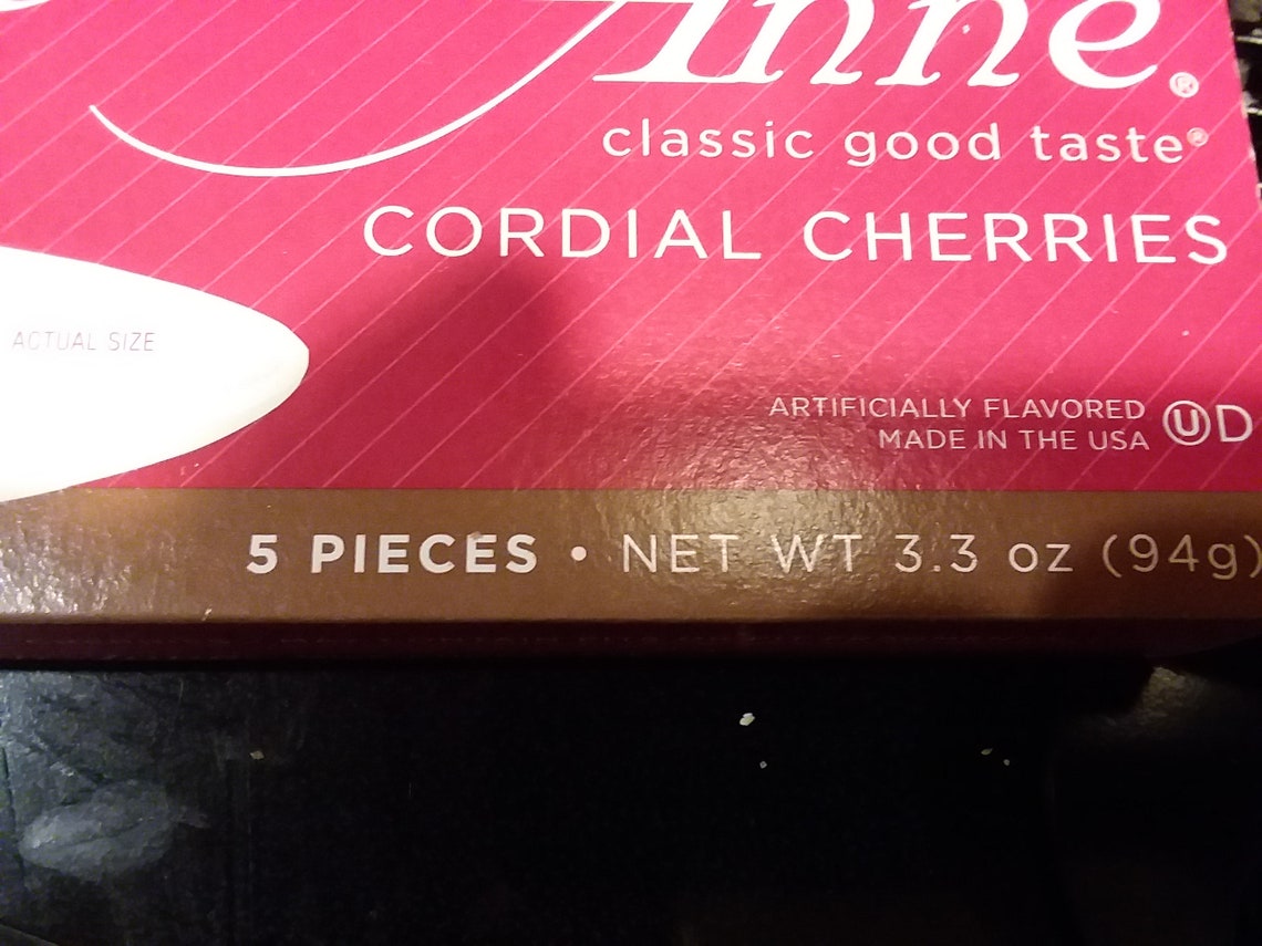 1 Box Queen Anne Milk Chocolate Covered Cherries By Etsy